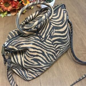 Hobo Brand Chic Zebra Print Satchel